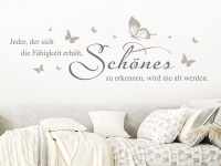 Wandtattoo Schönes erkennen