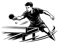 Wandtattoo Tischtennisspieler Motivansicht