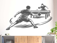 Wandtattoo Tischtennis Match