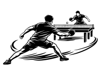 Wandtattoo Tischtennis Match Motivansicht