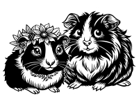 Wandtattoo Meerschweinchen Motivansicht