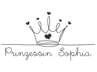 Wandtattoo Prinzessinnenkrone mit Name Motivansicht