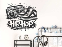 Wandtattoo Hip Hop Music
