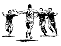 Wandtattoo Fußball Jubel Motivansicht