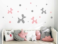 Wandtattoo Ballonhunde Set