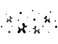 Wandtattoo Ballonhunde Set Motivansicht