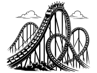 Wandtattoo Achterbahn Motivansicht