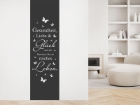Wandtattoo Wandbanner Gesundheit Liebe Glück