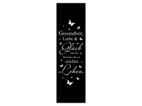 Wandtattoo Wandbanner Gesundheit Liebe Glück Motivansicht