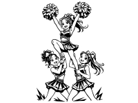 Wandtattoo Cheerleader Girls Motivansicht