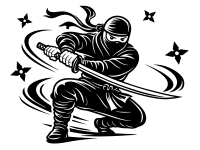 Wandtattoo Ninja Motivansicht