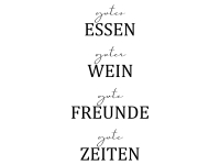 Wandtattoo Gutes Essen Guter Wein Motivansicht