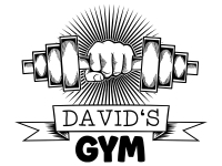 Wandtattoo Gym mit Hantel und Name Motivansicht