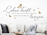 Wandtattoo Leben heißt nicht zu warten