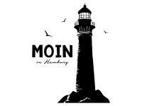 Wandtattoo Moin Leuchtturm mit Wunschname Motivansicht