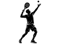 Wandtattoo Padelspieler Motivansicht