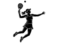 Wandtattoo Padelspielerin Motivansicht