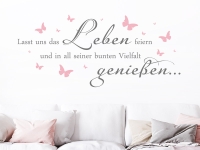 Wandtattoo Lasst uns das Leben feiern