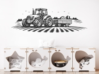 Wandtattoo Landschaft mit Traktor