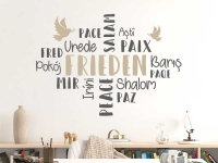 Wandtattoo Wortwolke Frieden