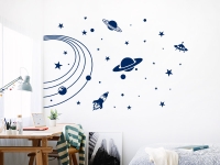 Wandtattoo Weltall aus der Ecke
