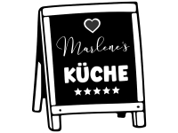 Wandtattoo Küchenschild mit Wunschname Motivansicht