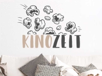 Wandtattoo Kinozeit mit Popcorn