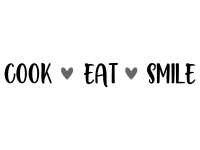 Wandtattoo Cook Eat Smile Motivansicht