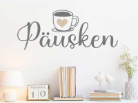 Wandtattoo Päusken mit Kaffeetasse