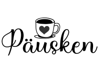 Wandtattoo Päusken mit Kaffeetasse Motivansicht