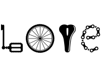Wandtattoo Bike Love Motivansicht
