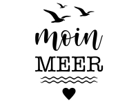 Wandtattoo Moin Meer mit Herz Motivansicht