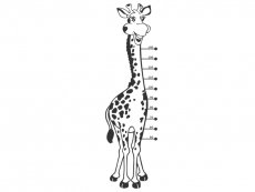 Wandtattoo Messlatte Giraffe Motivansicht