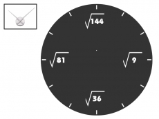 Wandtattoo Wanduhr mathematische Wurzeln Motivansicht