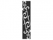 Wandtattoo Wandbanner verschnörkelte Ornamente Motivansicht