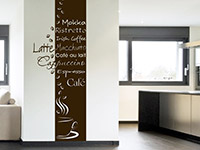 Wandtattoo Wandbanner Café