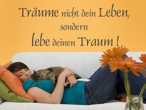 Träume nicht dein Leben, sondern lebe deinen Traum 