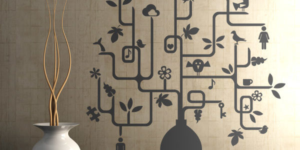 Icon Baum Wandtattoo