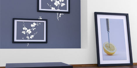 Bilderrahmen mit Wandtattoo Orchidee Bilderrahmen mit Wandtattoo Orchidee