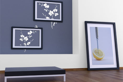 Bilderrahmen mit Wandtattoo Orchidee Bilderrahmen mit Wandtattoo Orchidee