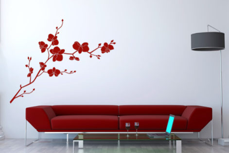 Wandtattoo Orchidee Rot Wandtattoo Blume Rot