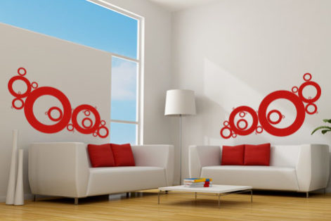 Wandtattoo Retro Kreise Wandtattoo Retro Kreise