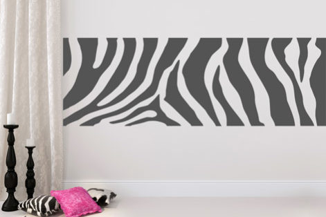 Zebramuster als Wandtattoo Zebra Wandbanner