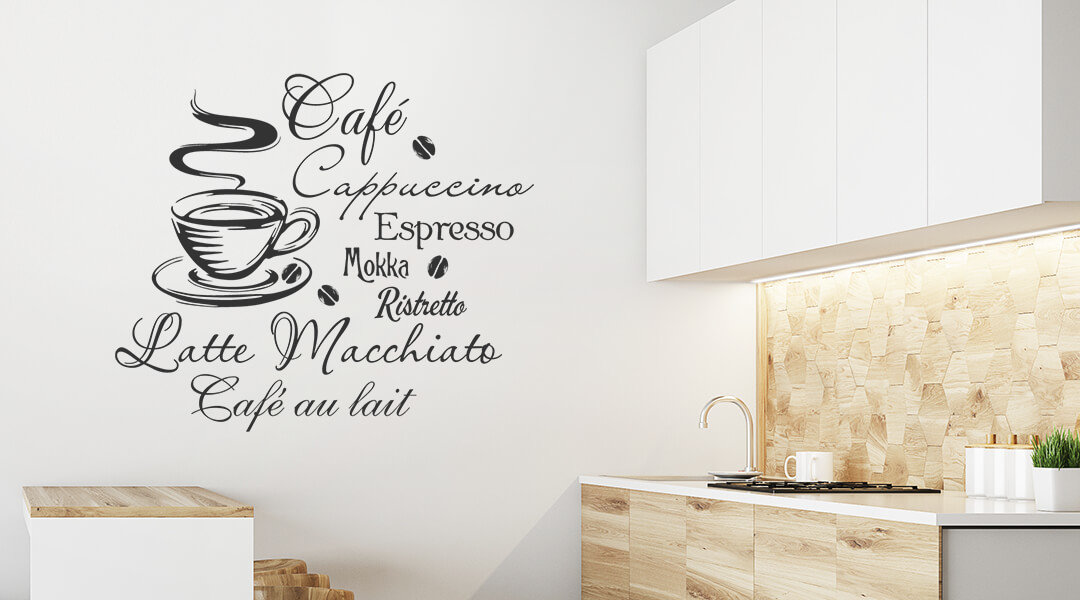 Wandtattoo Kaffee Motiv