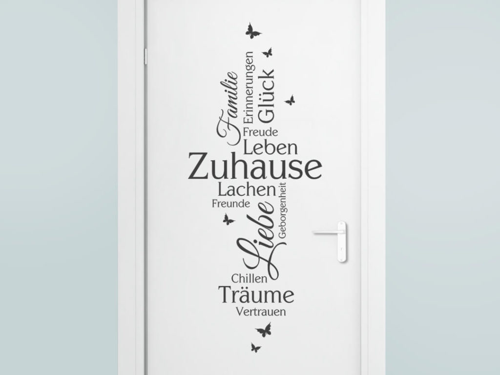Wandtattoo Haustür Zuhause Begriffe