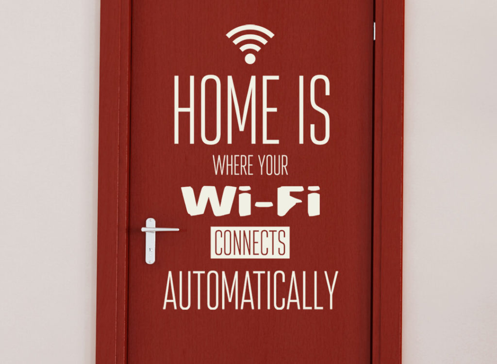 Wandtattoo Tür Home is where your WIFI connects