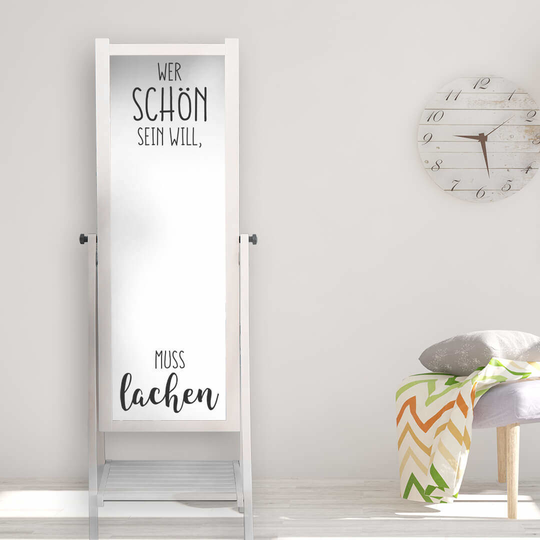 Wandtattoos auf Spiegel anbringen Tipps und Ideen
